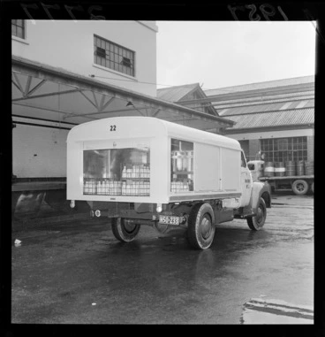 Image: New type of milk delivery truck at the factory
