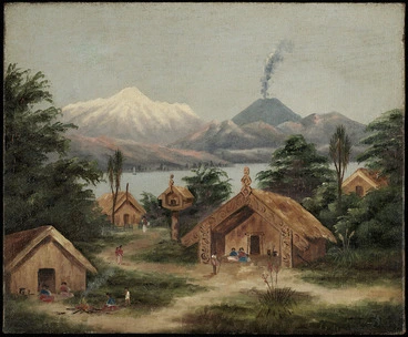 Image: Backhouse, John Philemon, 1845-1908 :Lake Taupo, Hatepe [ca 1870]