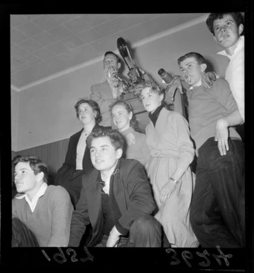 Image: Film showing at Youth Club, Taita, Lower Hutt