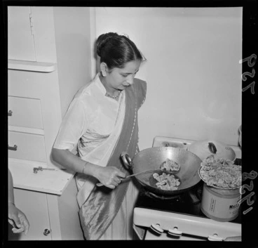 Image: Unidentified woman preparing Indian food