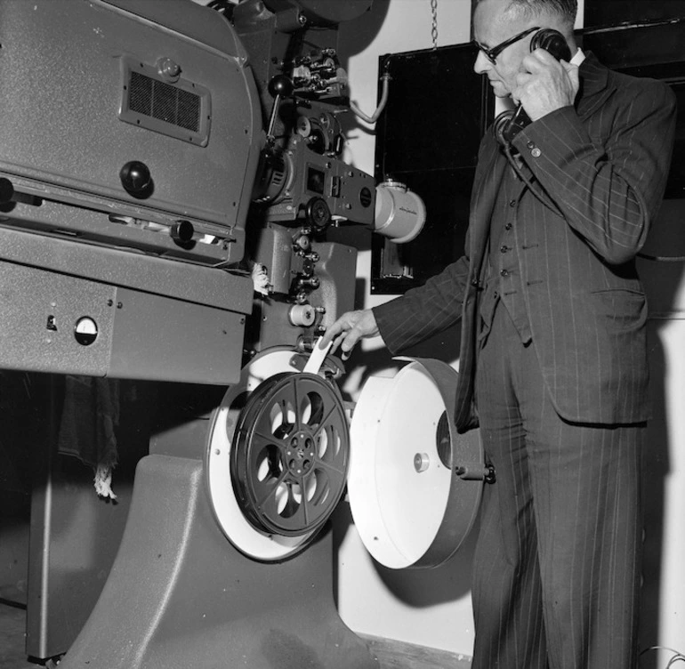 Image: W O Rigarlsford, chief projectionist for the Chief Censor