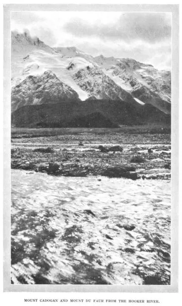 Mount Cadogan and Mount Du Faur from the Hooker River Image: Mount Cadogan and Mount Du Faur from the Hooker River