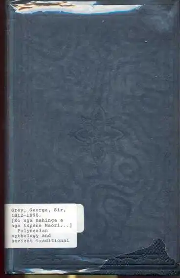 Front Cover - Polynesian Mythology and Ancient Traditional History of the New Zealand Race Image: Front Cover - Polynesian Mythology and Ancient Traditional History of the New Zealand Race
