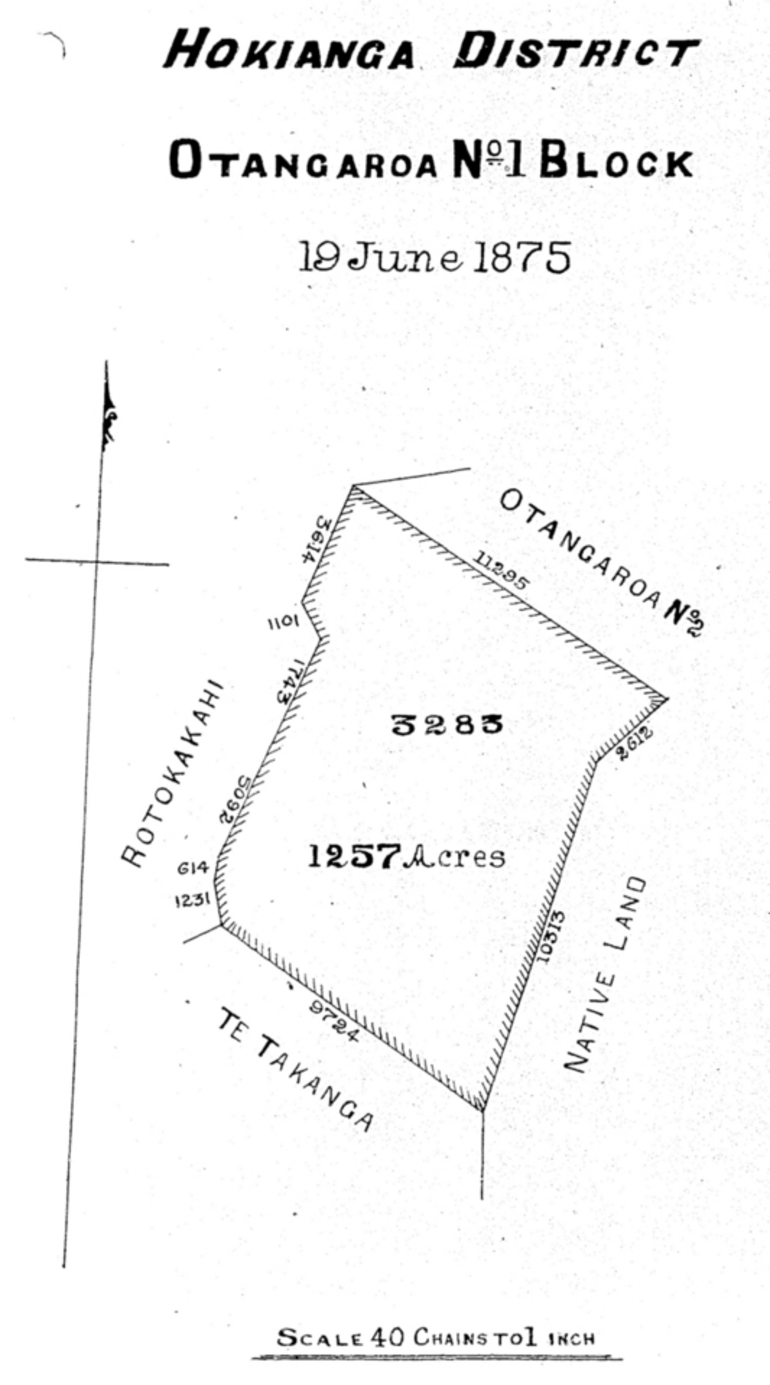 Image: Hokianga District — Otangaroa No1 Block — 19 June 1875