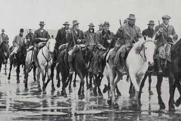 Image: Patrolling Auckland wharves, 1913 strike