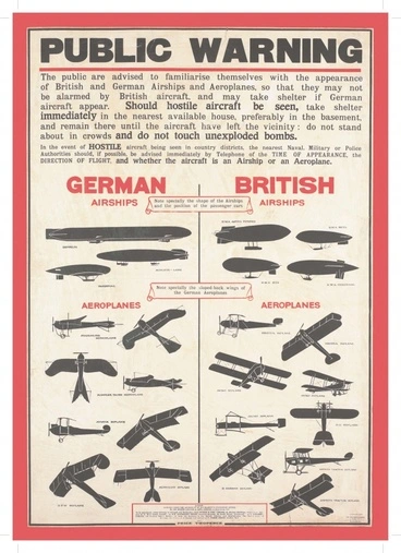Image: British aircraft warning notice