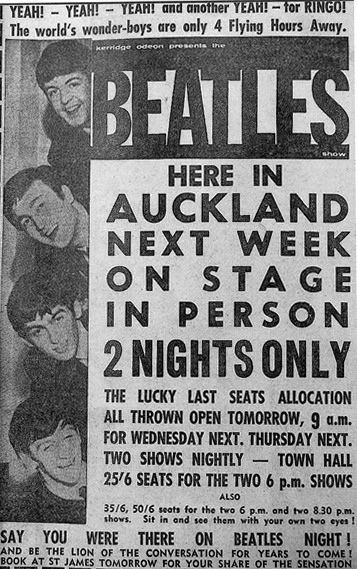 Image: The Beatles come to Auckland