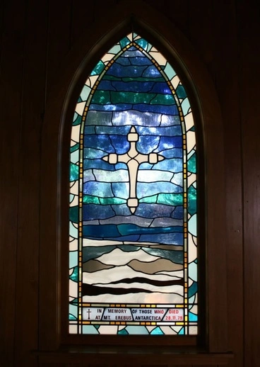 Image: Erebus disaster memorial window at St Stephen's