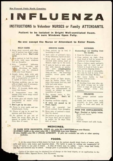 Image: Influenza instructions for nurses