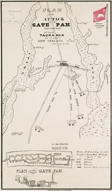 Image: Plan of attack on Gate Pā