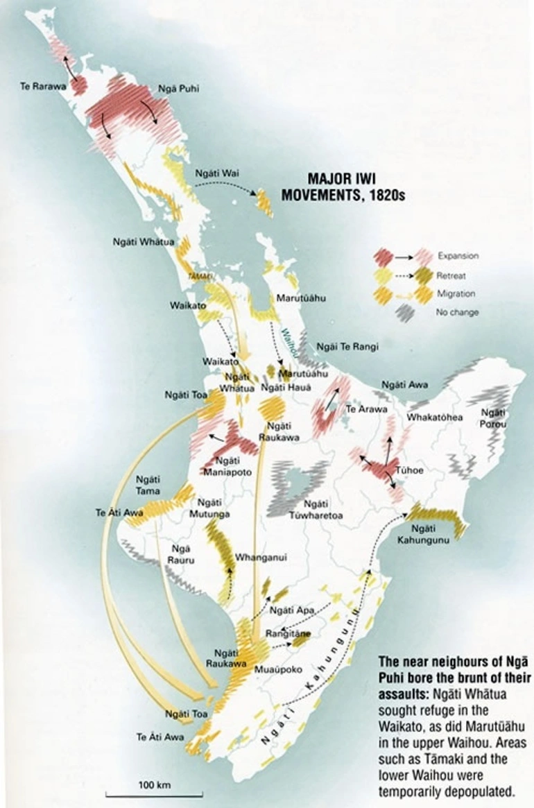 Image: 1820s iwi movements map