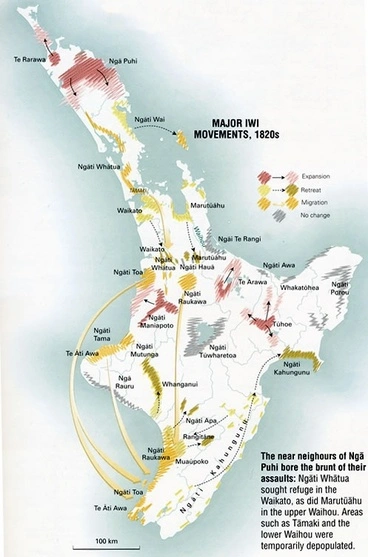 Image: 1820s iwi movements map