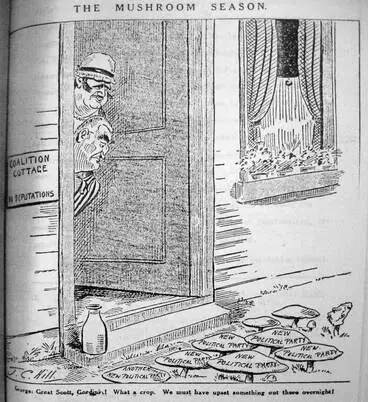 Image: Mushroom season cartoon, 1933