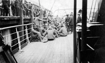 Image: Niuean soldiers aboard SS Arawa