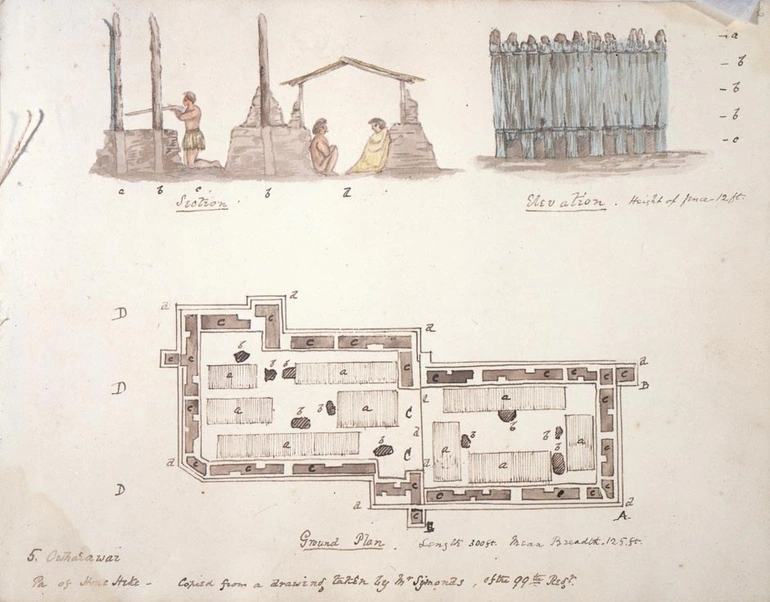 Image: Plan of Ōhaeawai pa