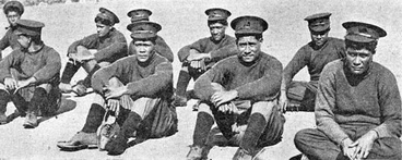 Image: Pacific Island recruits at Narrow Neck camp