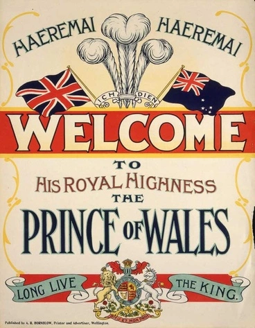Image: Prince of Wales welcome poster