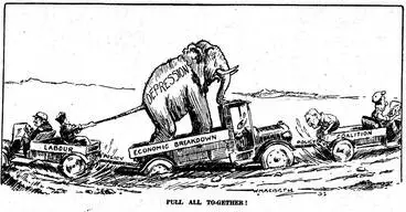 Image: Cartoons on the Great Depression in Aotearoa New Zealand