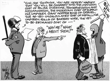 Image: Policing the 1981 Springbok tour, cartoon