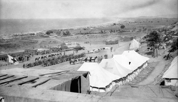 Image: Tent hospital at Ocean Beach, Gallipoli