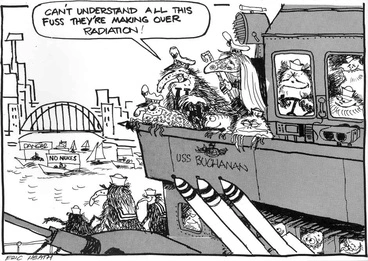 Image: USS Buchanan anti-nuclear cartoon