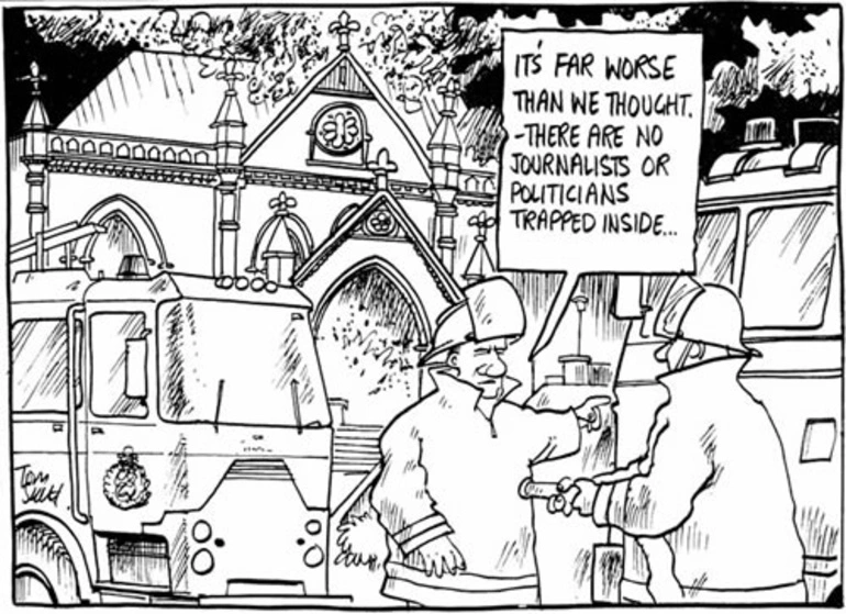 Image: Tom Scott parliamentary cartoon, 1992