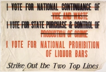 Image: NZ Alliance prohibition poster