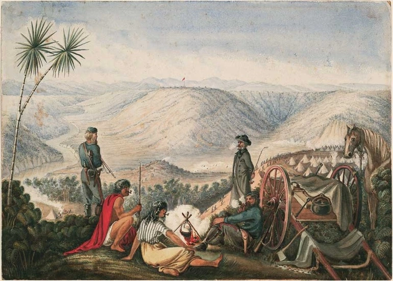 Image: General Chute's forces at Te Pūtahi pā