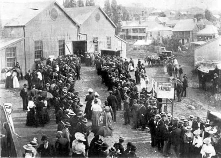 Image: Women voting in Auckland, 1899