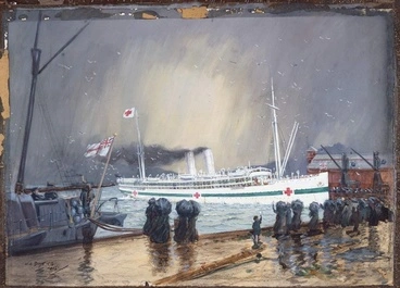 Image: Maheno sailing from Wellington painting