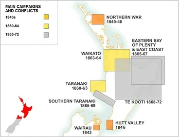 Image: New Zealand Wars map