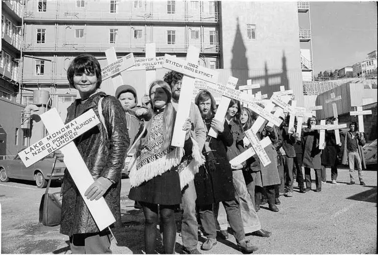 Image: Environmental activists in Wellington, 1972