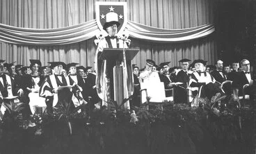 Image: The First Graduation ceremony in 1967 Waikato Times 1967