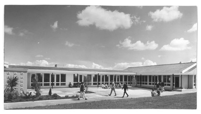 Image: Cowshed in the Waikato University Campus Photos 1960s