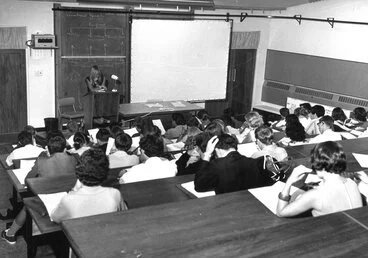 Image: Lecture in progress in the 1960s