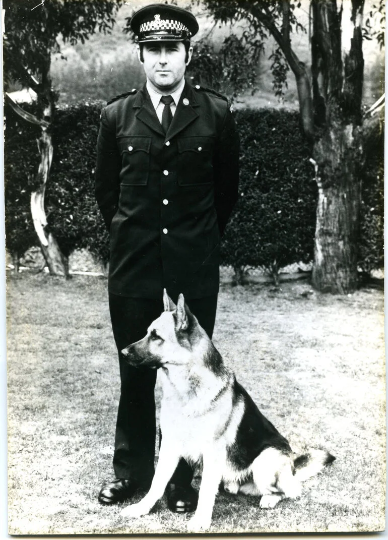 Image: Snr. Constable Frank Way and Kel, 1975