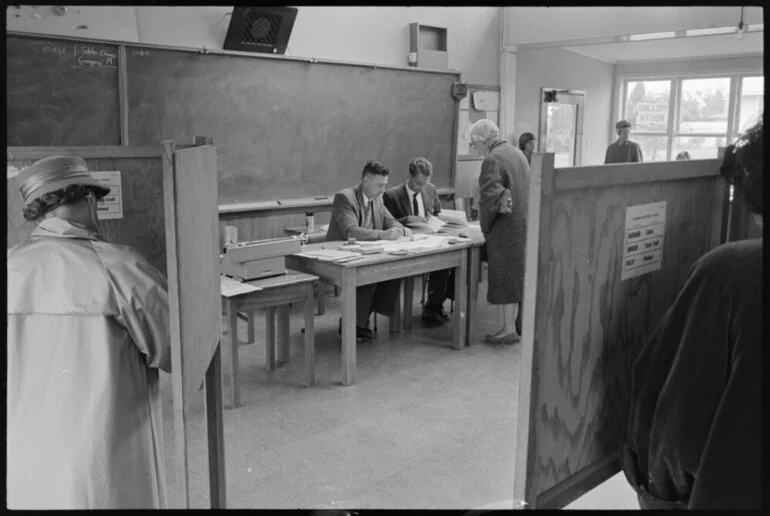 Image: Voting for Parliament. Merivale School