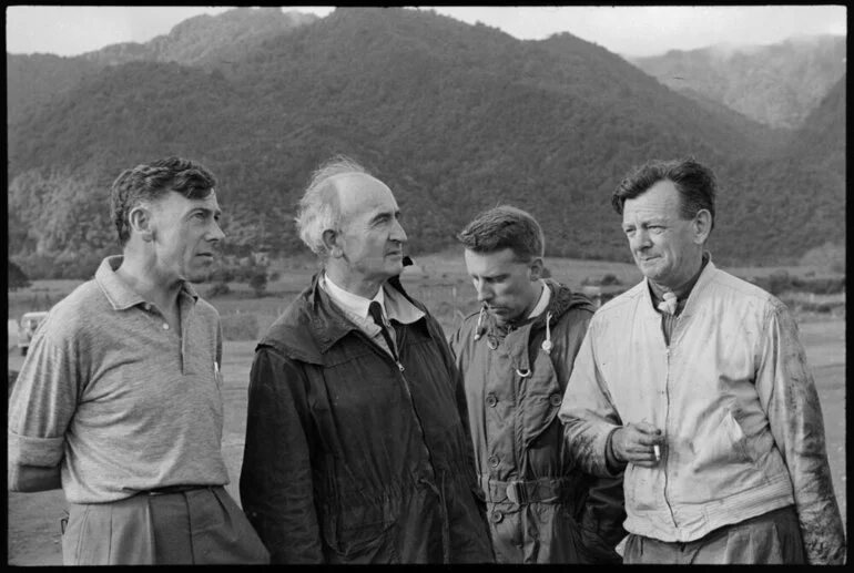 Image: Aircraft wreckage, Gordon Quarry - O J OBrien, Dr J Henderson and W Harvie