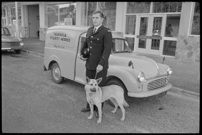 Image: Protection for Business Houses. Mr Mayo and his dog