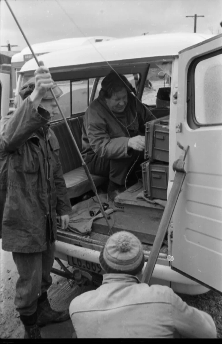 Image: Helicopter pilot Mike Alexander on site at Kaimai air disaster 1963