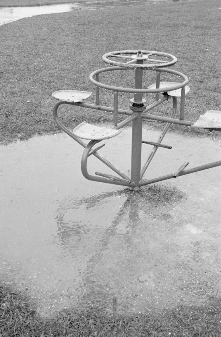 Image: Rain! at the playground