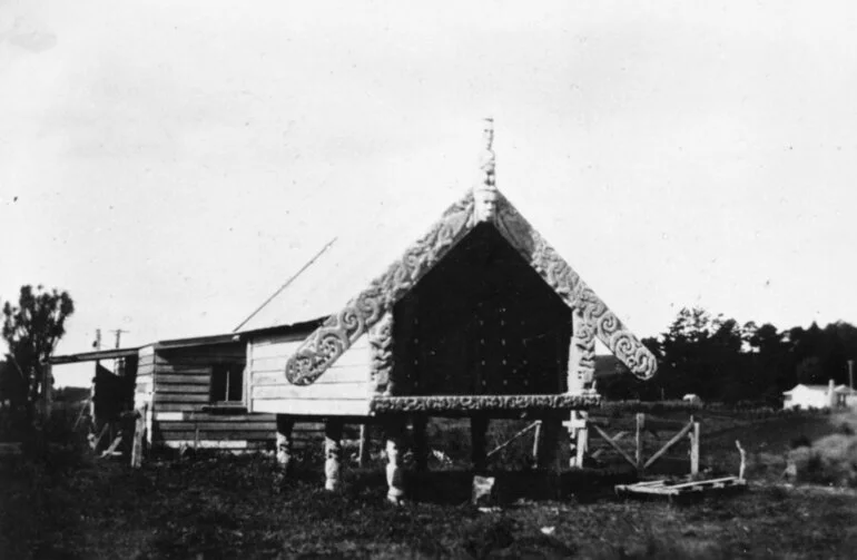 Image: Te Awhi Pātaka at Maketū Pā 1931