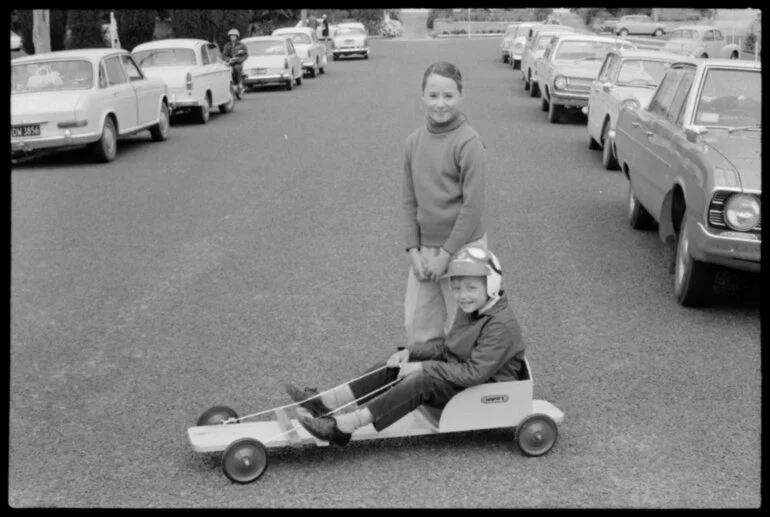 Image: Terrors on Wheels: Bureta trolley derby. Wayne and Jennifer Hemingway