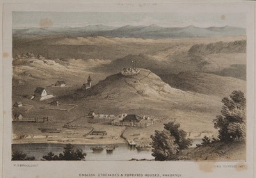 Image: English stockades & fortified houses, Wanganui.