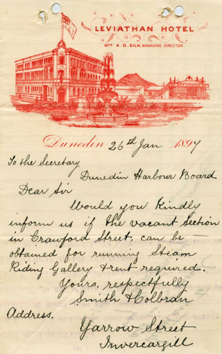 Image: Leviathan Hotel letterhead