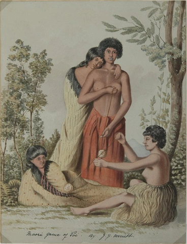 Image: Maori game of poi.