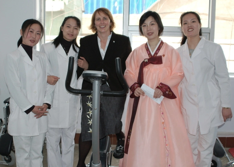 Image: Sara Drum and North Korean colleagues