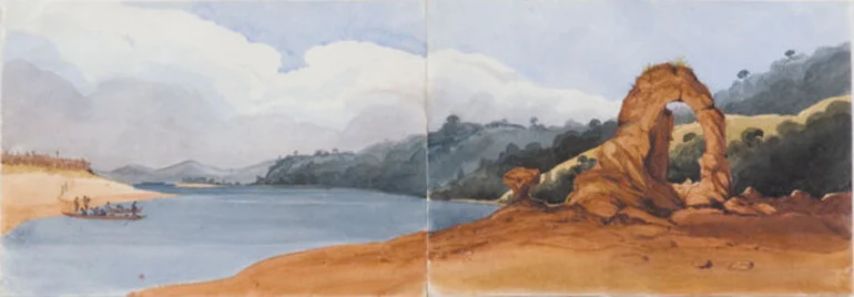 Image: Nelson. Rocks in Blind Bay, near Motueka about 1846.