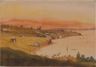 Image: Auckland, from St George’s Bay, 1856 (above Mr Blackett’s house).