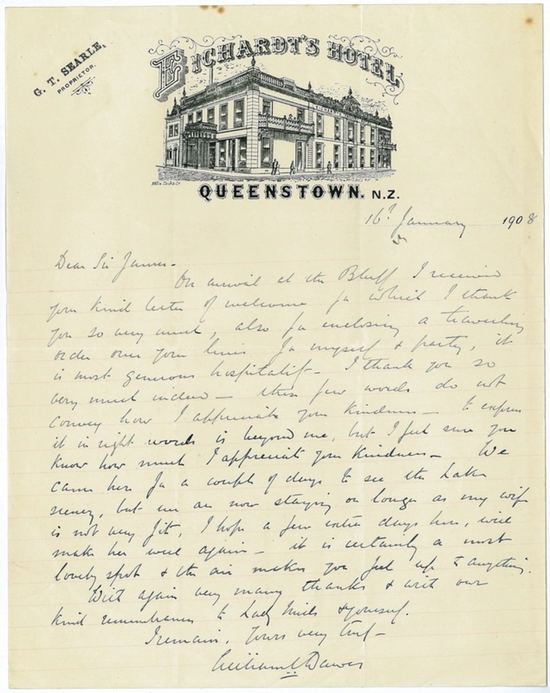 Image: Eichardt's Hotel letterhead